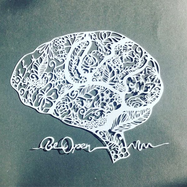 Brain Papercut Art