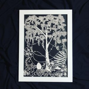 Birch Tree Paper Cut Art