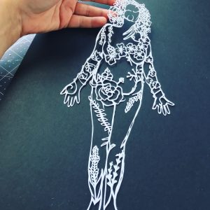 Mountain Pose Papercut Art